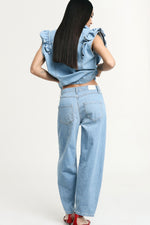 Afbeelding in Gallery-weergave laden, Pantalons P2Z6BQ2PHN 1670 Blu Denim