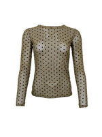 Lade das Bild in den Galerie-Viewer, BCJennie Dotted Mesh Blouse 40611 Army
