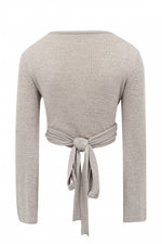 Afbeelding in Gallery-weergave laden, May Knitted Wrap Top 9121 Taupe
