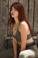 Afbeelding in Gallery-weergave laden, Lina Bralette1 60032 Dark Green