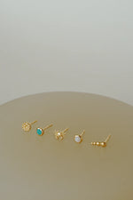Afbeelding in Gallery-weergave laden, Stacking Dots Stud Earring WTER068YBGP0.5MC
