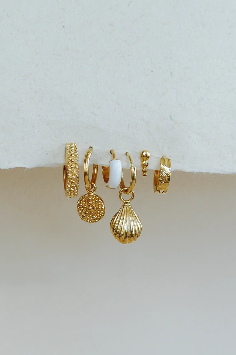 Clam Shell Earring WTHP083YBGP0.5MC Gold Plated