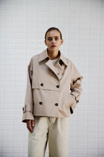Afbeelding in Gallery-weergave laden, WBLOphelia Short Trenchcoat 001565 Copenhagen Sands
