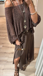 Afbeelding in Gallery-weergave laden, Cropped sweater 2511 Brown
