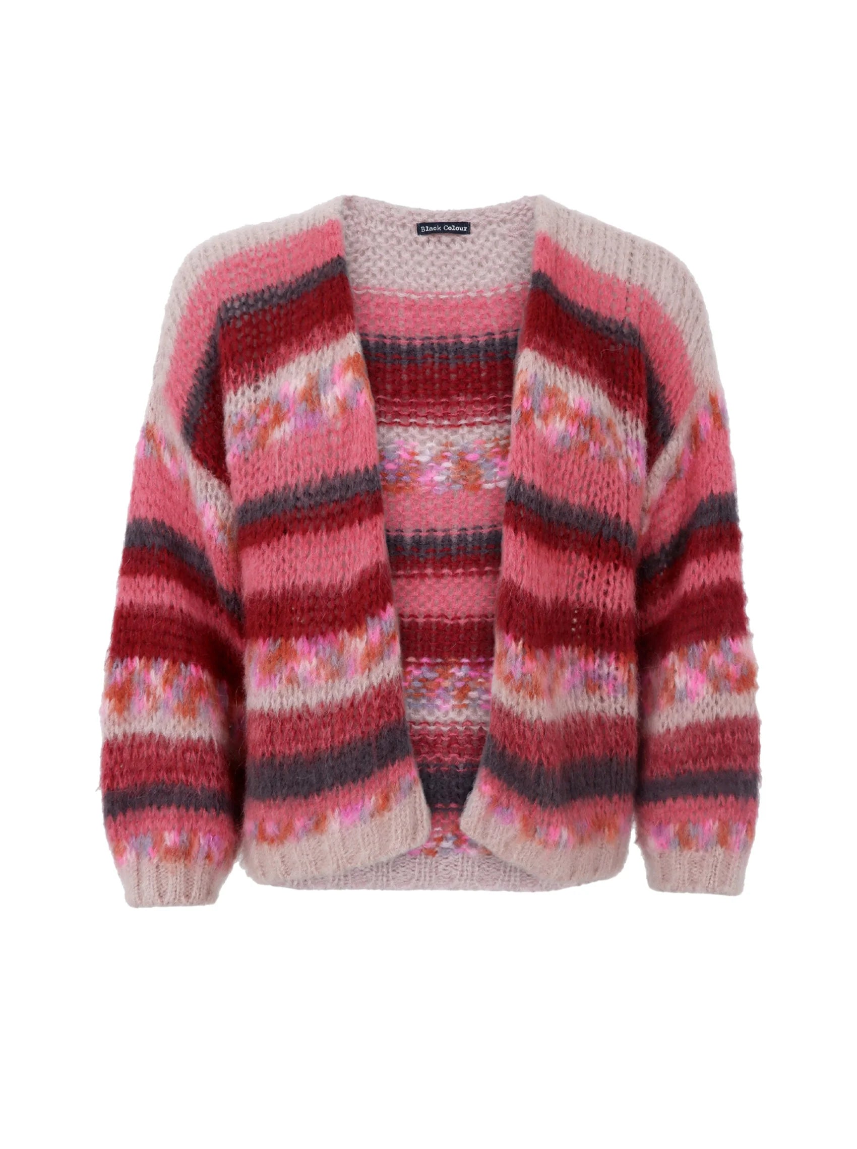 BCFontana Multi Striped Cardigan 1221 Berry