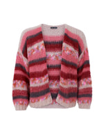 Afbeelding in Gallery-weergave laden, BCFontana Multi Striped Cardigan 1221 Berry
