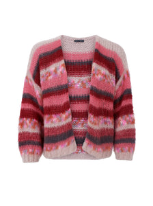 BCFontana Multi Striped Cardigan 1221 Berry