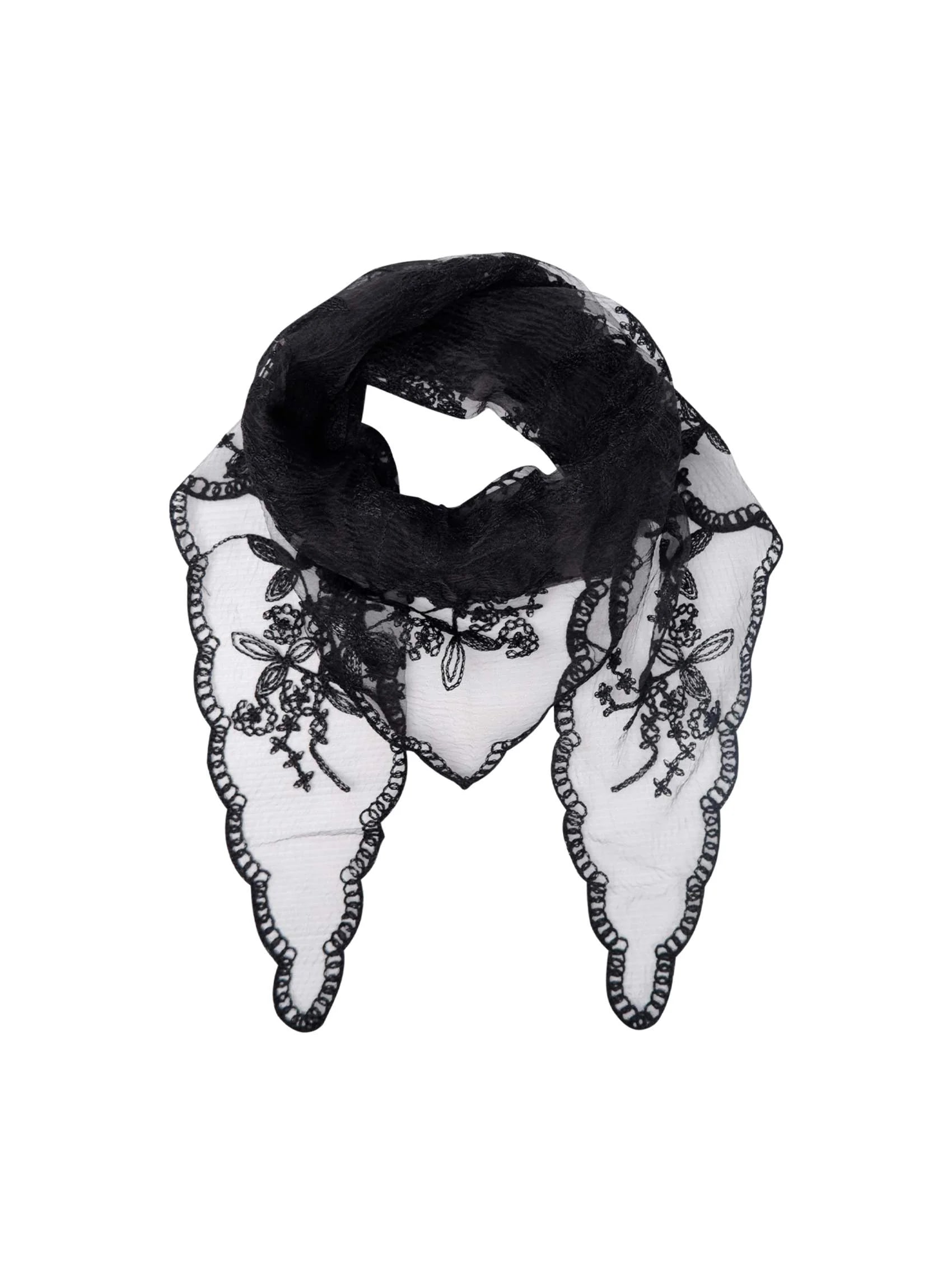 BCMiriana Triangle Lace Scarf 3643 Black