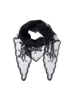 Afbeelding in Gallery-weergave laden, BCMiriana Triangle Lace Scarf 3643 Black
