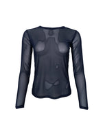 Afbeelding in Gallery-weergave laden, BCannie Mesh Blouse 3846 Navy
