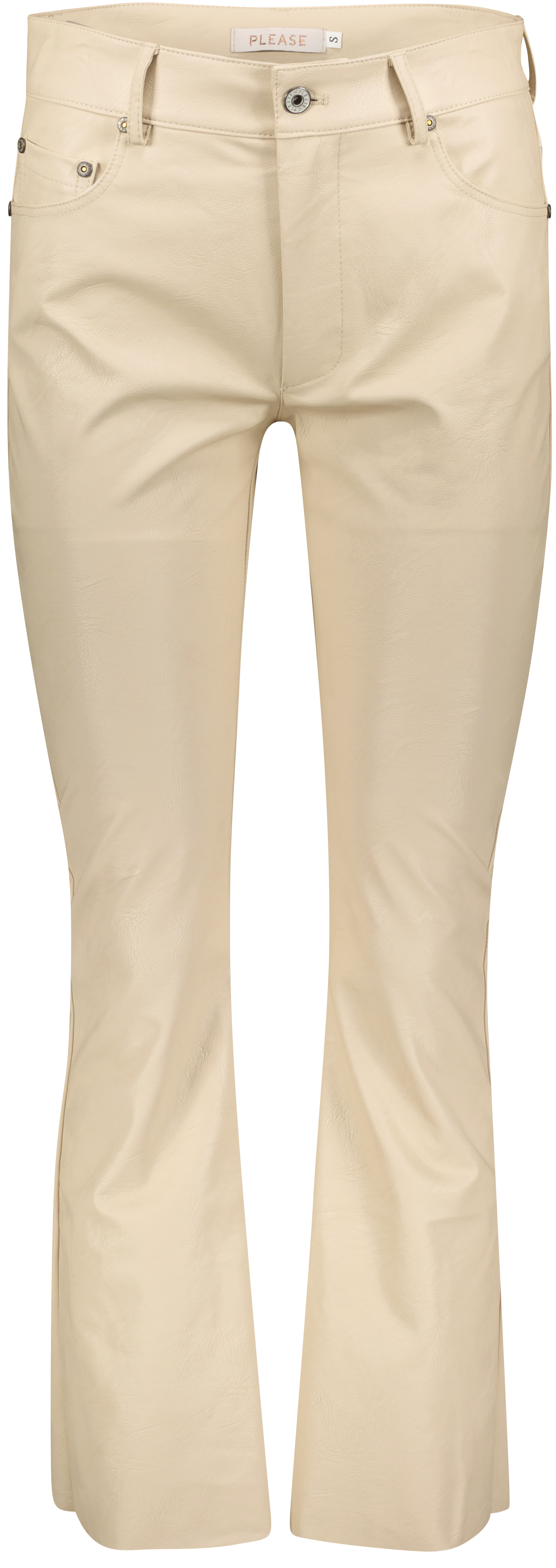 Cropped Flared Vegan Leather P0FK-HA4000 1170 Beige