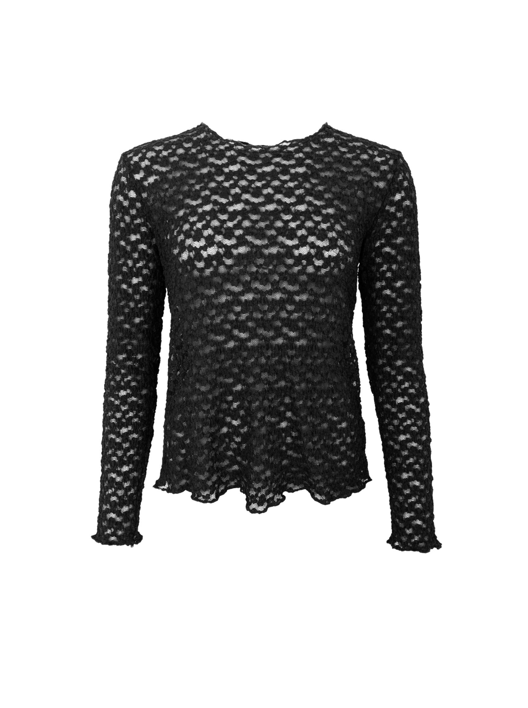 BCBlair LS Lace Blouse 41049 Black