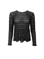 Afbeelding in Gallery-weergave laden, BCBlair LS Lace Blouse 41049 Black
