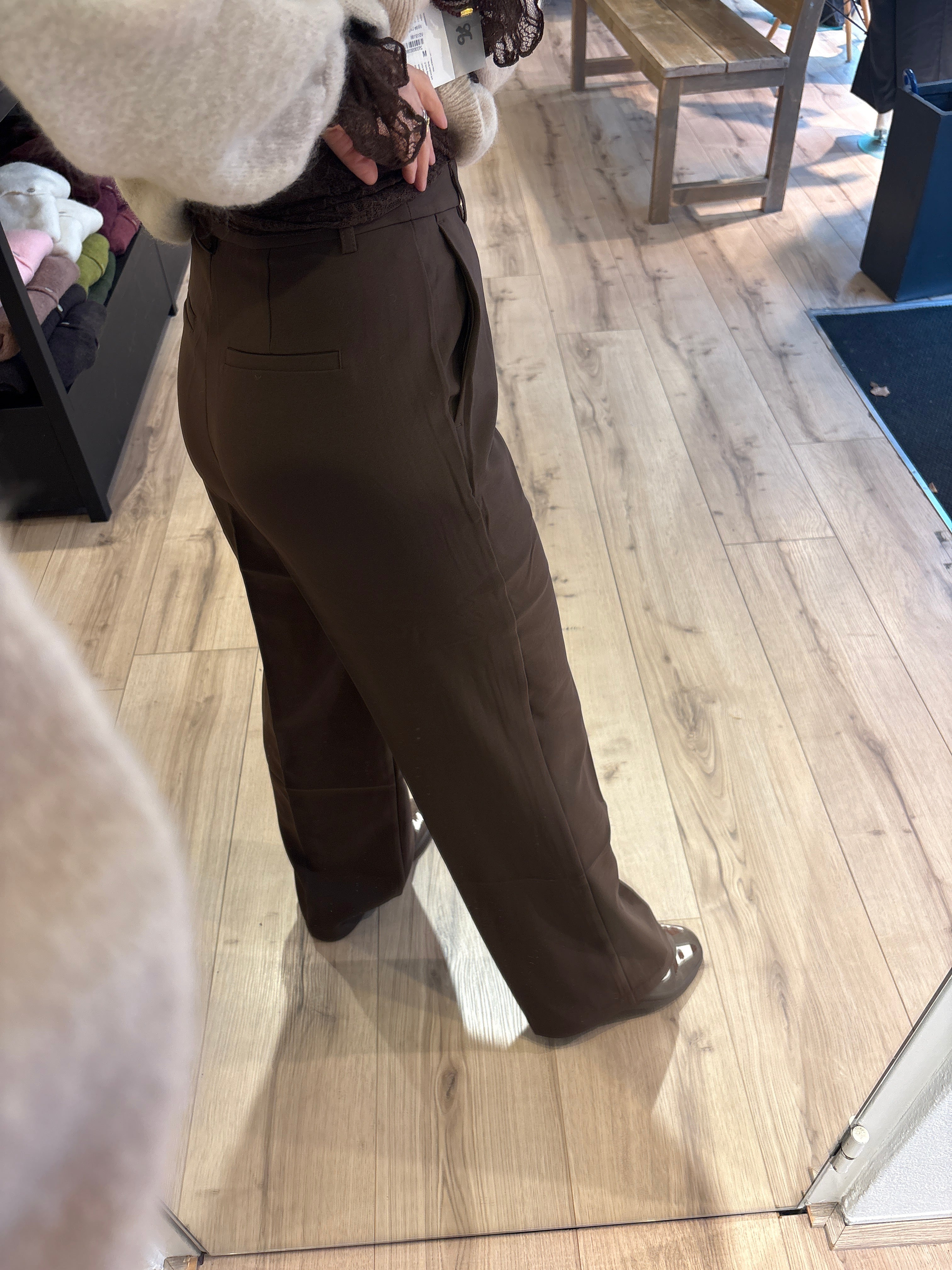 Wide Leg Pantalon VS19186 Choco Bruin