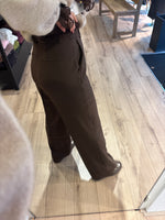 Afbeelding in Gallery-weergave laden, Wide Leg Pantalon VS19186 Choco Bruin

