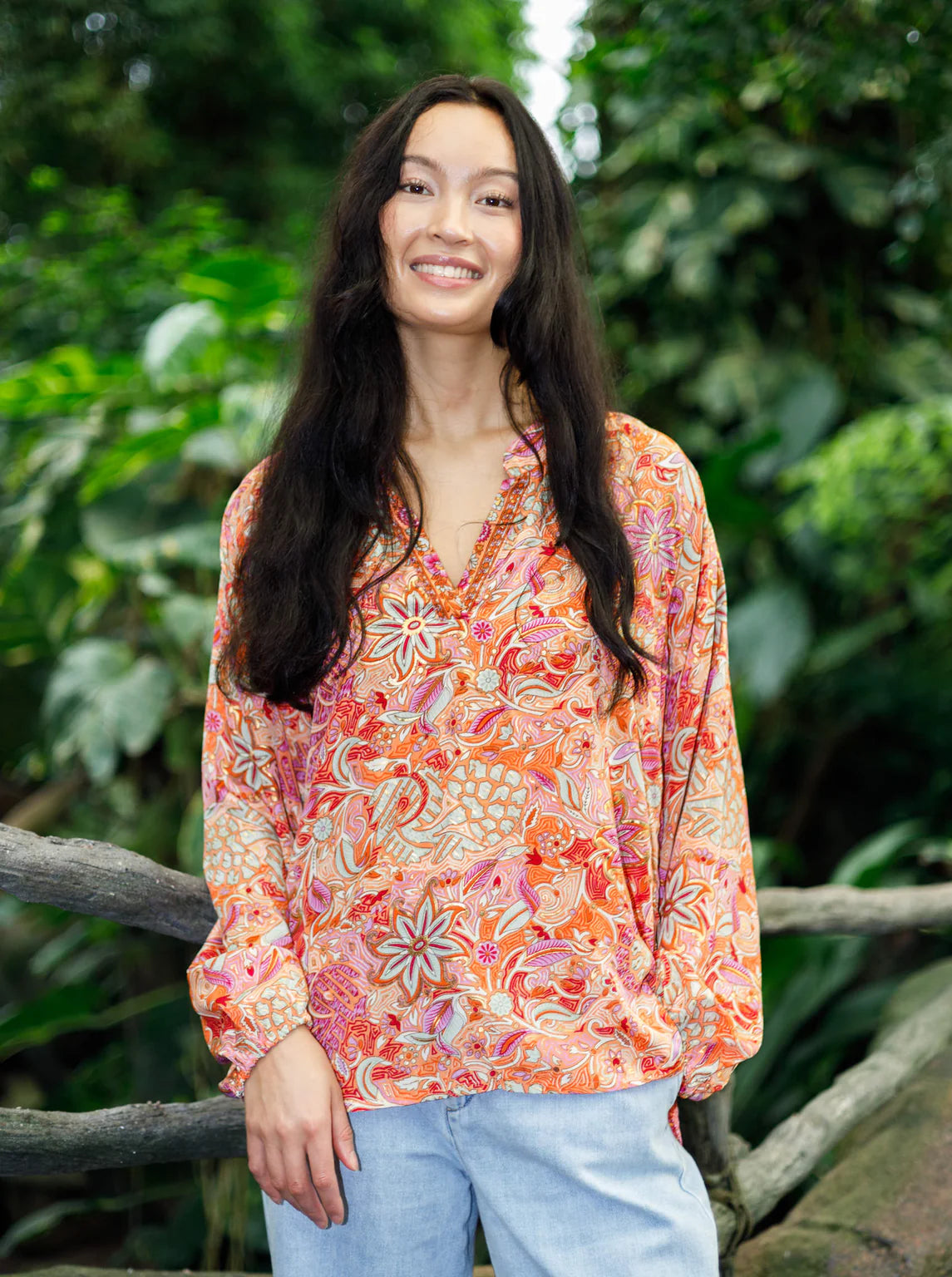 BCLuna Blouse 39208 Pacifique Orange Mix