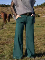 Afbeelding in Gallery-weergave laden, BCDavi Wideleg Pant 40974 Bottle Green
