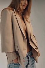Afbeelding in Gallery-weergave laden, Blazer Queentin Beige Allegra
