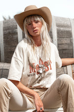 Afbeelding in Gallery-weergave laden, Serena Artwork Tshirt MMI22603BE Beige
