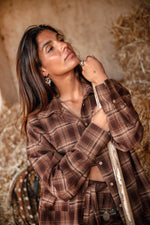 Afbeelding in Gallery-weergave laden, Celine Check Blouse MNO022608DBR
