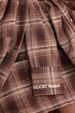Afbeelding in Gallery-weergave laden, Celine Check Skirt MNO22607DBR Dark Brown
