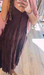 Afbeelding in Gallery-weergave laden, Button Dress Linnie Bamboo Espresso
