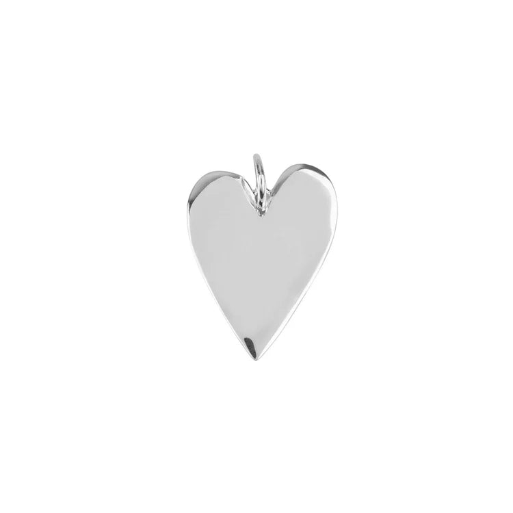 Big Heart Charm C2414 Silver