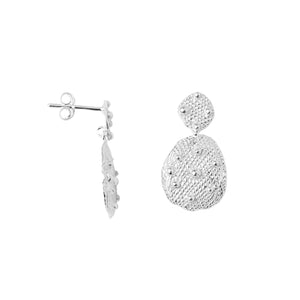 Antique Double Stud Earring E2378 Silver