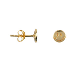 Mini Smiley Stud E2526 Gold Plated