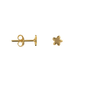 Mini Flat Flower Stud E2444 Gold Plated