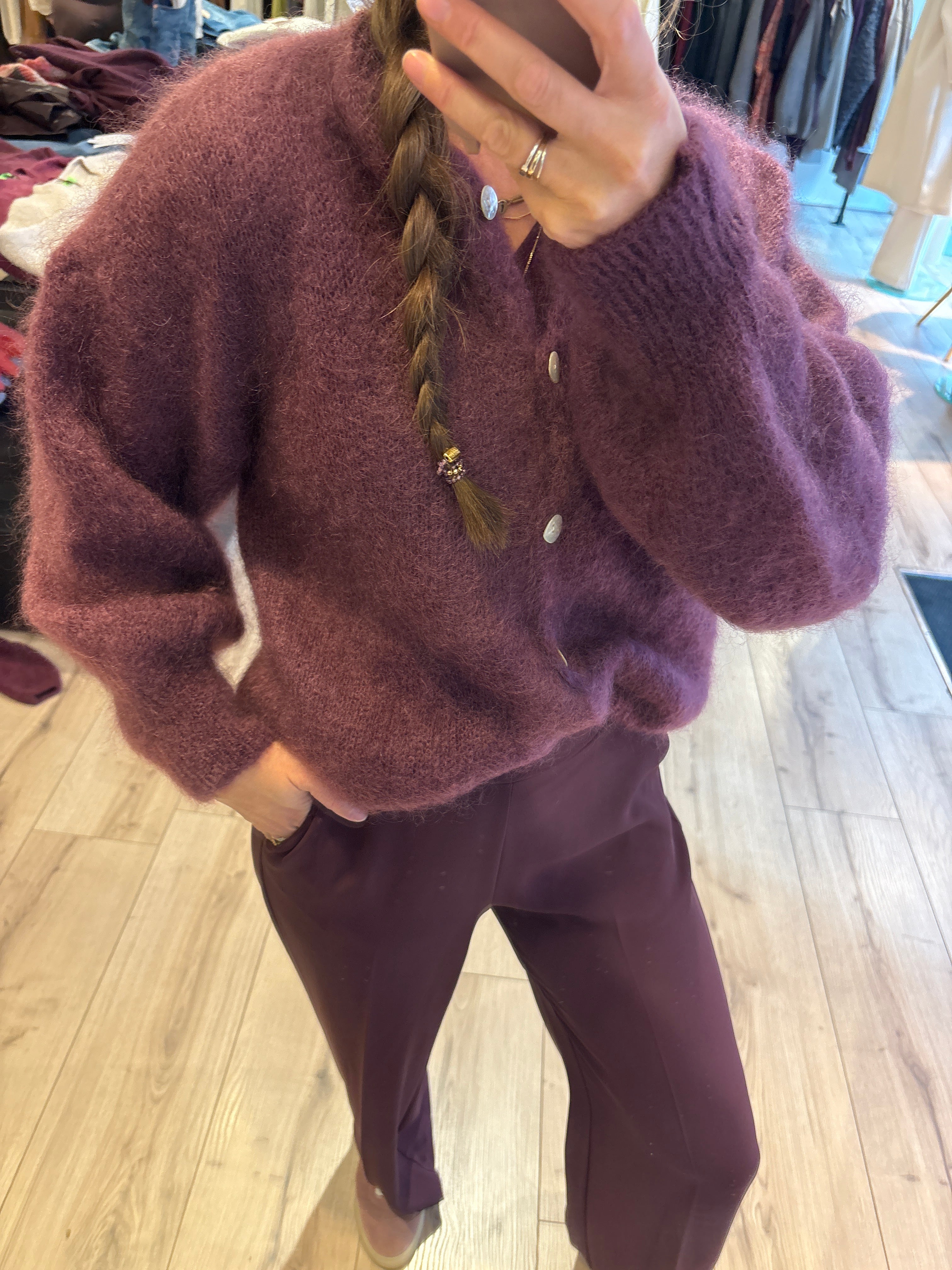 Vest Ronde Hals luxe Mohair Mix 6207 +colours