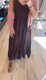 Afbeelding in Gallery-weergave laden, Button Dress Linnie Bamboo Espresso
