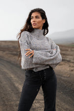 Afbeelding in Gallery-weergave laden, Enya Sweater MFF22555BRM Grey Melange

