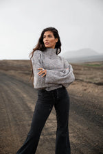 Afbeelding in Gallery-weergave laden, Enya Sweater MFF22555BRM Grey Melange
