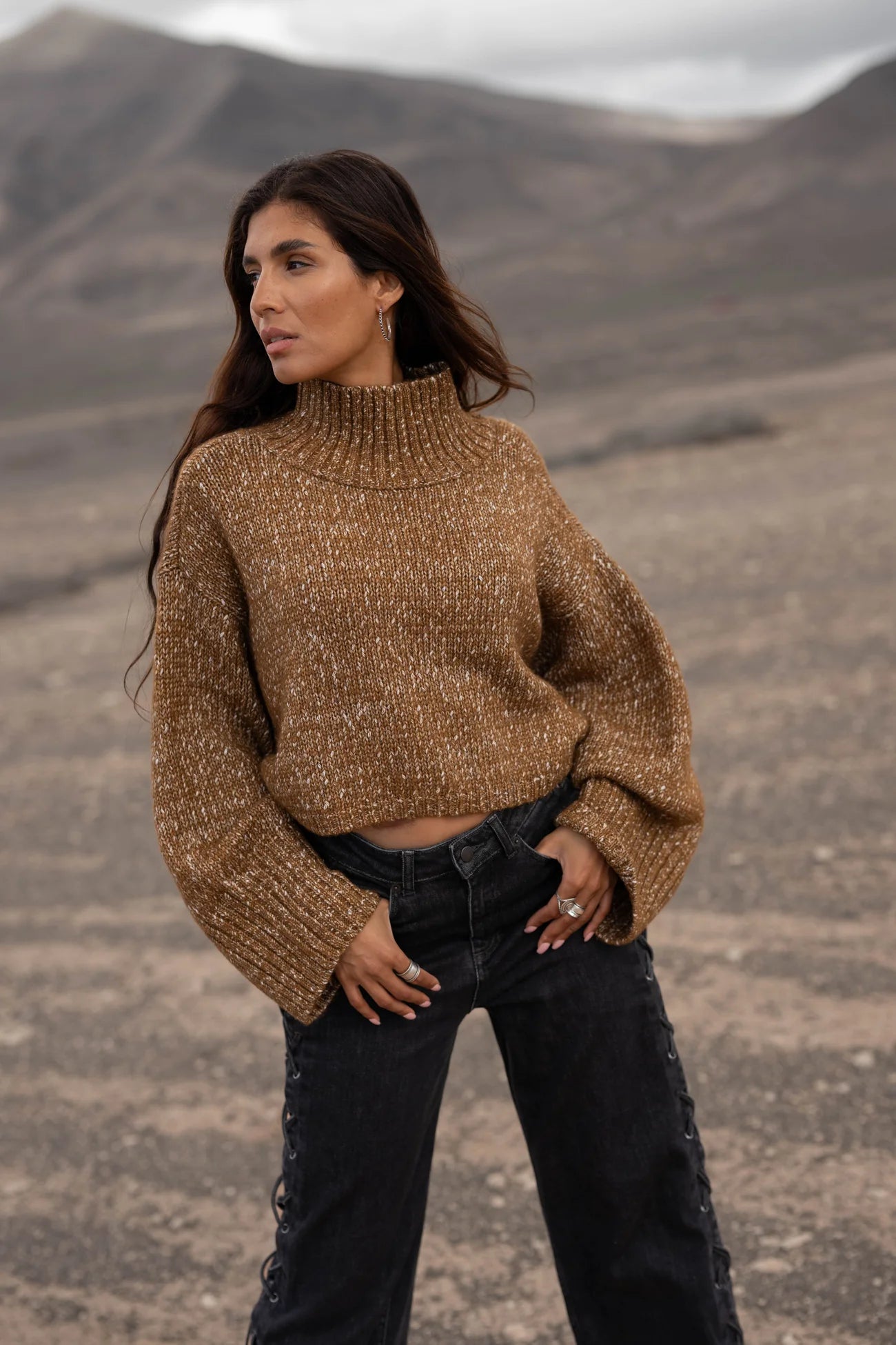 Enya Sweater MFF22555BRM Brown Melange