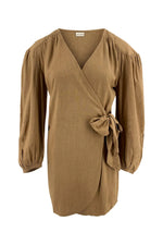 Afbeelding in Gallery-weergave laden, Helena Short Linen Dress MRA12614CA Camel
