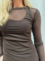 Afbeelding in Gallery-weergave laden, BCJessie Mesh Blouse 41223 Coffee
