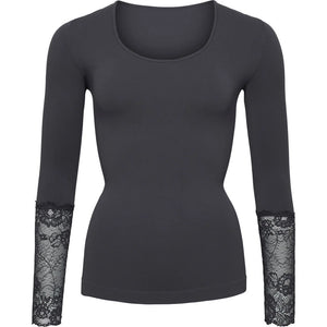 Mary Blouse Lace LS H5-604 Antracite