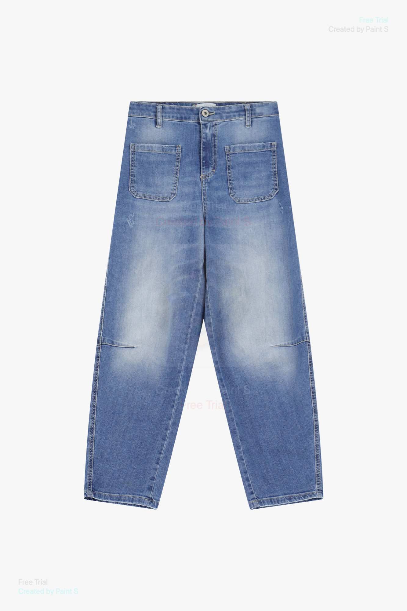 Trousers P3EGBQ2E25 Blu Denim