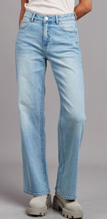 Afbeelding in Gallery-weergave laden, Jeans Wide Leg 21300-4 Washed Blue
