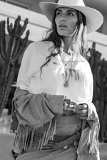 Afbeelding in Gallery-weergave laden, Skye Fringe Tshirt MMI12604OW Off White
