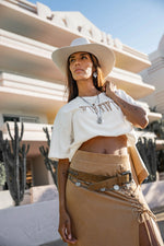 Afbeelding in Gallery-weergave laden, Skye Fringe Tshirt MMI12604OW Off White
