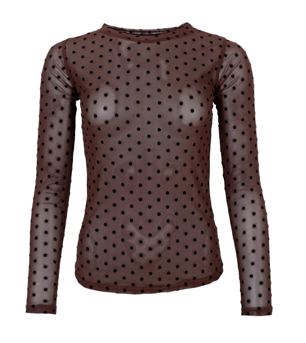 BCJennie Dotted Mesh Blouse 40611 Coffee
