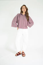 Afbeelding in Gallery-weergave laden, Blouse Varissa Red - White stripes
