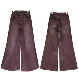 Wide Leg Jeans 21395 Washed Grey