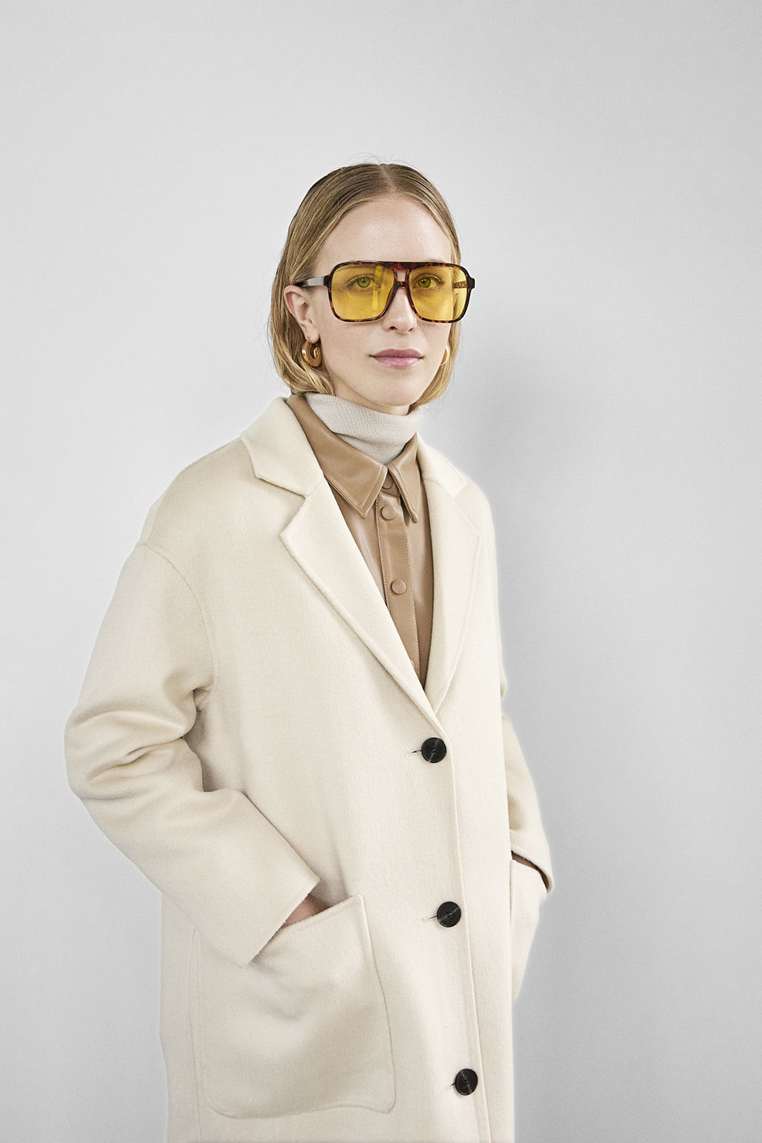 Celine Wool Coat 1114 Birch