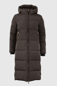 WBLGlorian Long Puffer Coat 1412 Blacken Brown