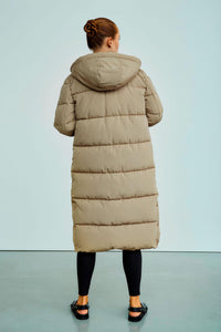 WBLGlorian Long Puffer Coat 1412 Lead Gray