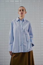 Afbeelding in Gallery-weergave laden, WBLNoa LS Striped Shirt 1287 True Blue Stripe
