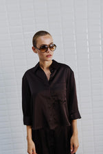 Afbeelding in Gallery-weergave laden, WBLPaddie Sateen Shirt 1355 Chocolate
